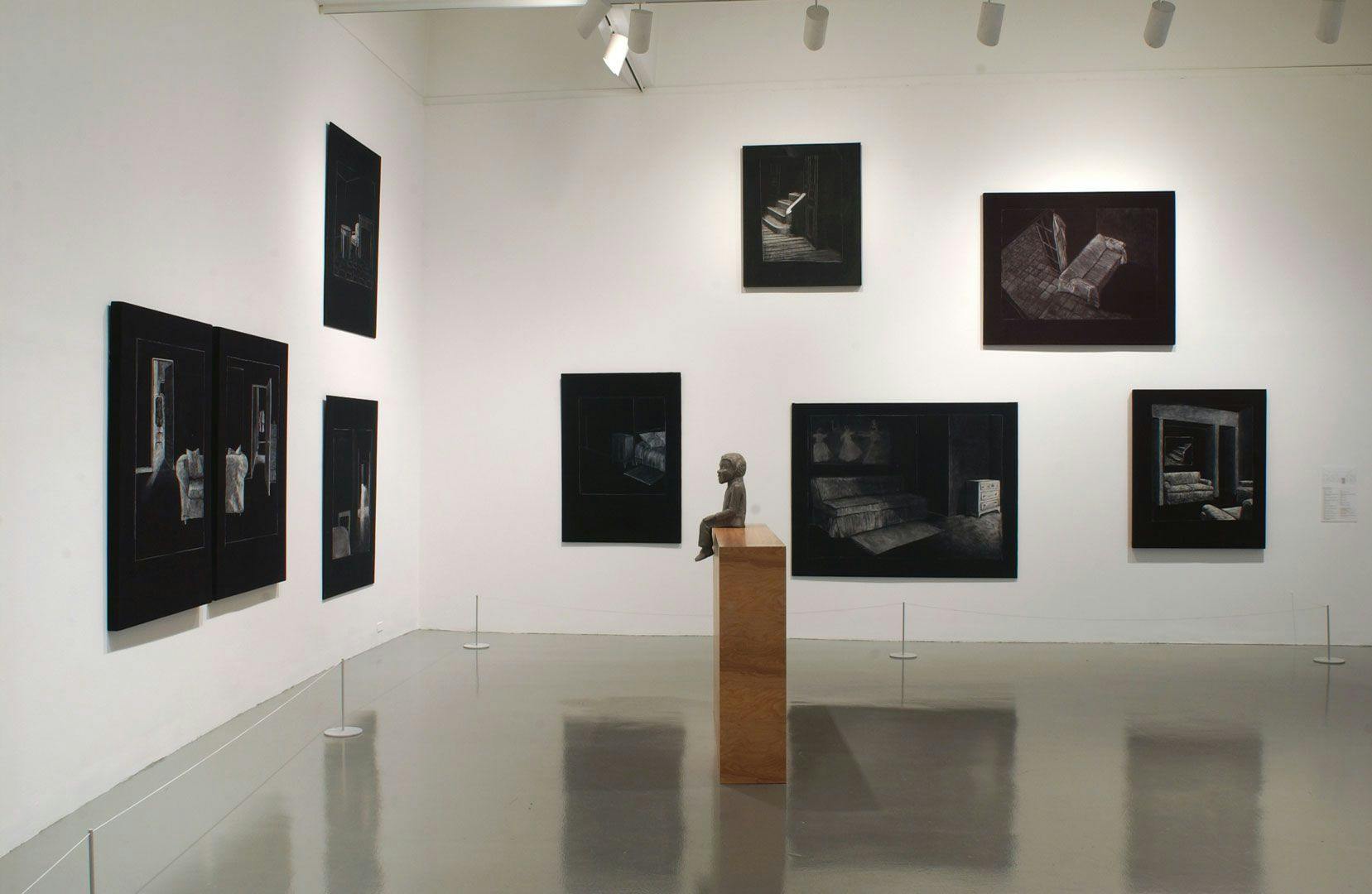 An installation view of the exhibition Juan Muñoz, at Hirshhorn Museum and Sculpture Garden, Smithsonian Institution, Washington, D.C., dated 2001. 